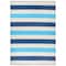 World Rug Gallery Contemporary Stripe Reversible Recycled Plastic 3' X 5' Blue Outdoor Rug 6070BLUE3X5 - alternate 5
